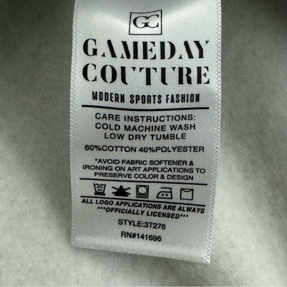 USC Trojans Oversized Sweater XXL Gameday Couture Gray Drop Shoulder Crew Neck - Picture 10 of 10